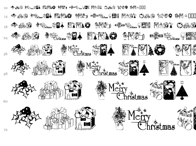 Christmas Time font waterfall
