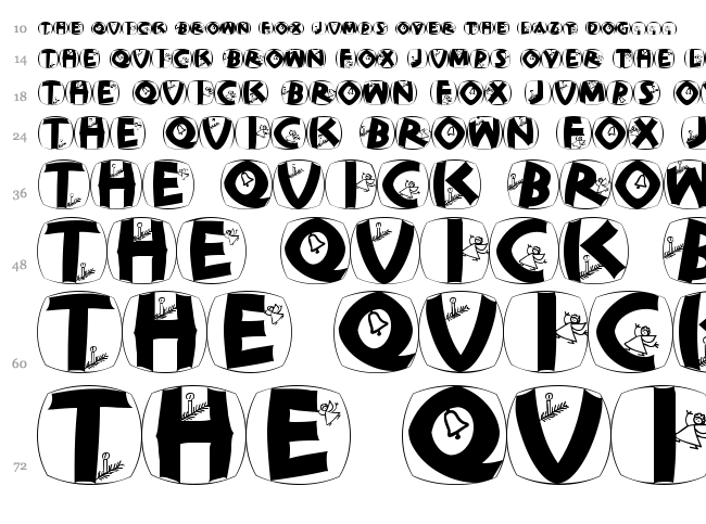 ClassiCaps Xmas font waterfall