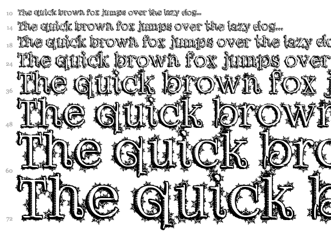 Dickensian Christmas font waterfall