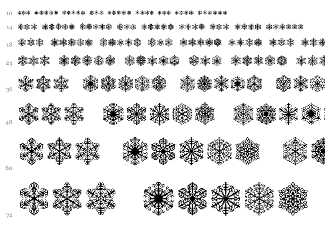 Faux Snow font waterfall