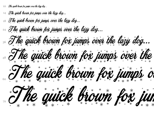 Merry Christmas font waterfall