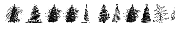 Merry Christmas Trees font