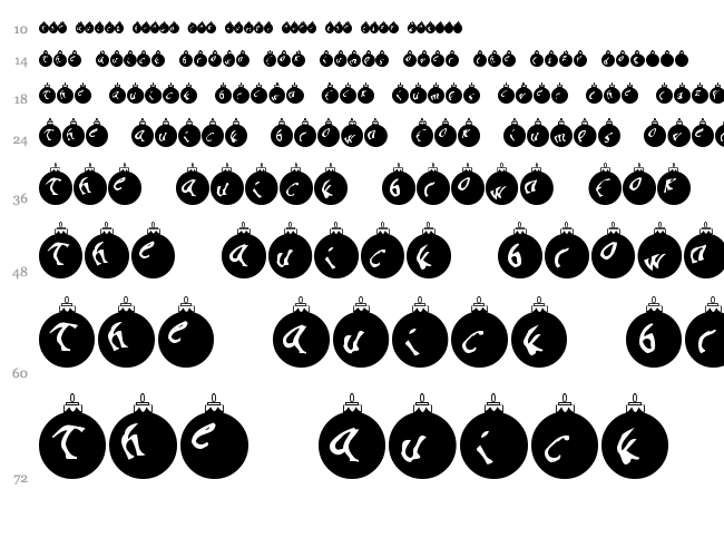 OrnaMental font waterfall