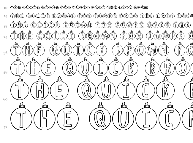Ornamental font waterfall