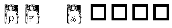 PF Snowman font