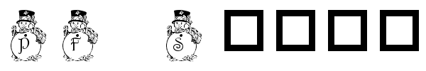 PF Snowman font preview