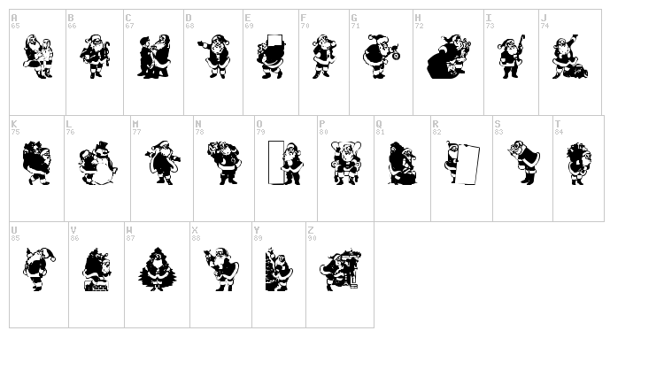 RYP Snata 1 font map
