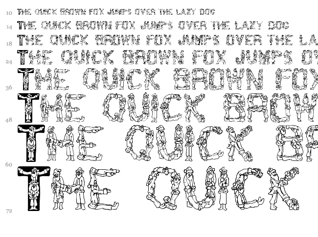 Santa Time font waterfall