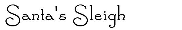 Santa's Sleigh font
