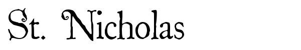 St. Nicholas font preview