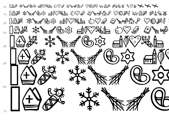 Troyer December font waterfall
