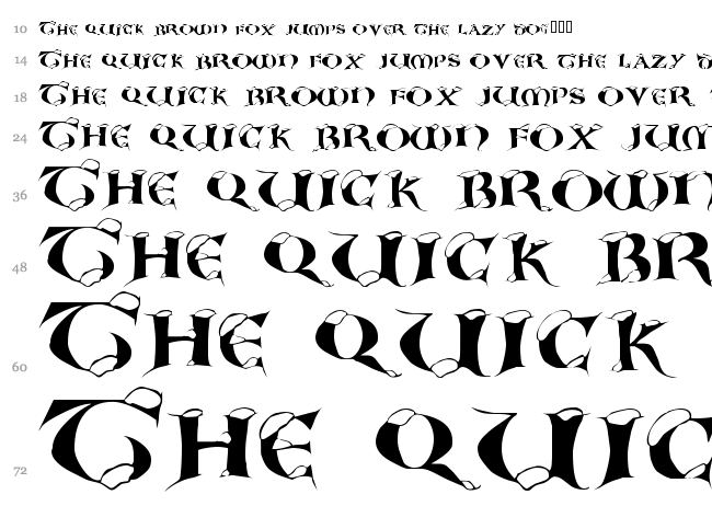 White Christmas font waterfall