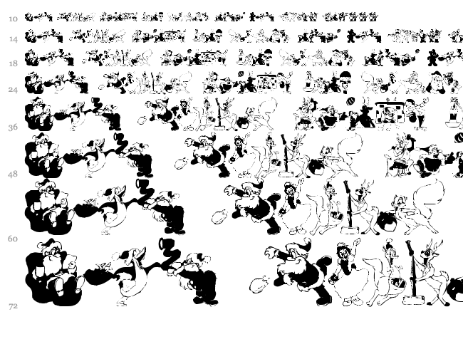 Xmas Batzz font waterfall