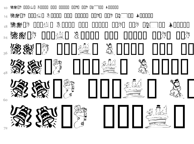 Xmas Clipart font waterfall