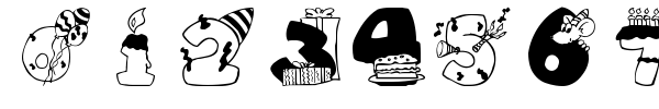 Birthday Digits font