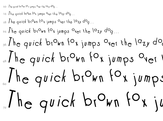 Cocktail Bubbly font waterfall
