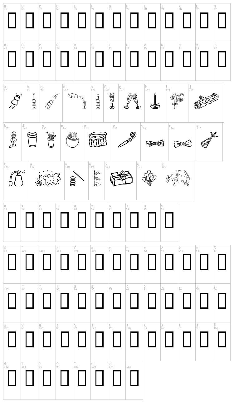 Feast Day font map