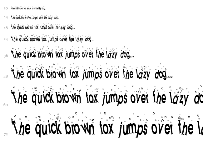 Hooked on Booze font waterfall