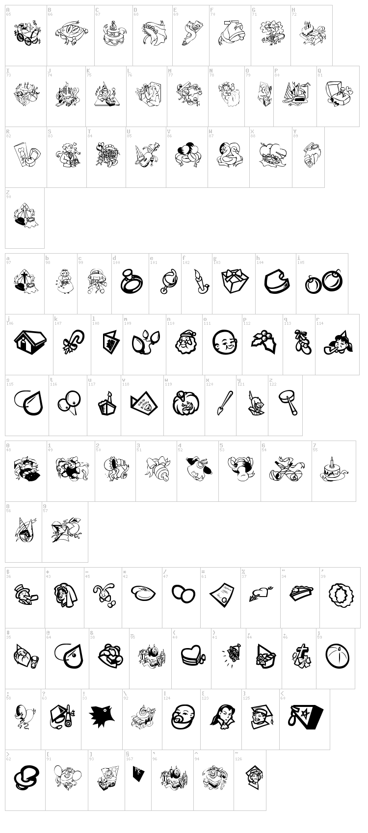 Occasiones font map