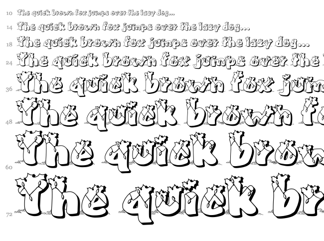 Pullstar Holinight font waterfall