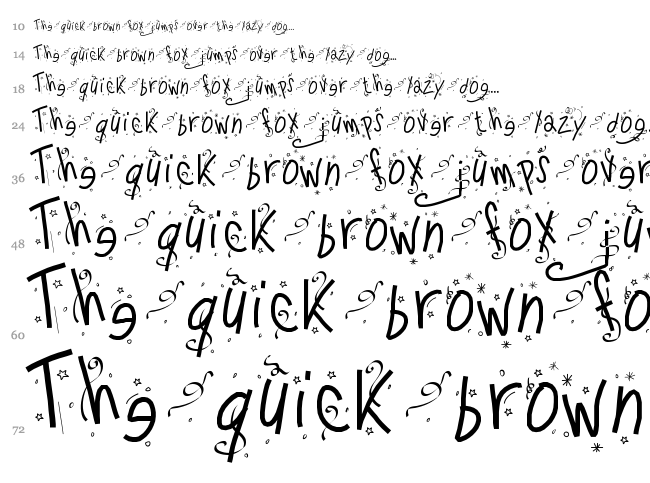 PW Happy New Year font waterfall