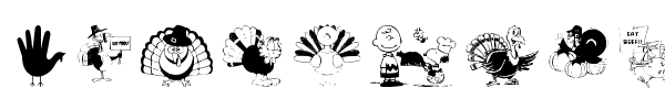 Thanksgiving Turkey font